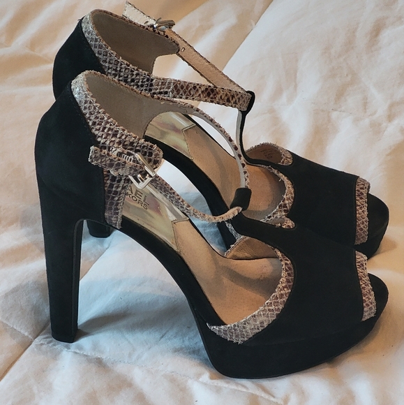Michael Kors Sophia T-Strap Heels - Picture 3 of 7